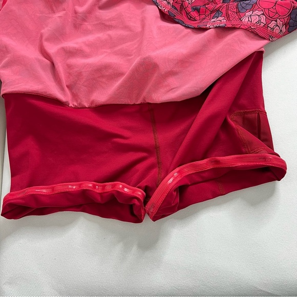 Lululemon Run Pace Setter Skirt Size 8 4-way Stretch (Regular) Multicolored Red - Picture 11 of 16